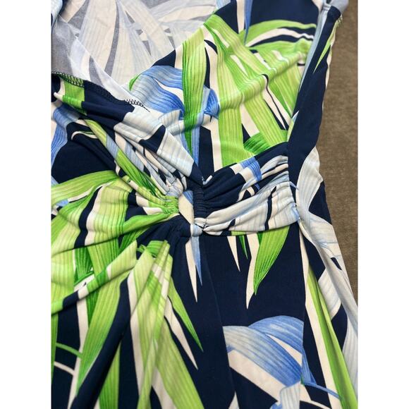 TOMMY BAHAMA women's Faux Wrap Jersey Dress Casual Resort Career Medium - Picture 2 of 8